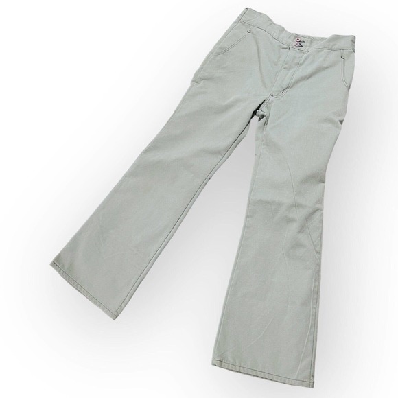 Wrangler Other - 70s Wrangler Wrapid Transit Corduroy Bell Bottom Pants Flare 32 x 30 Grey Blue